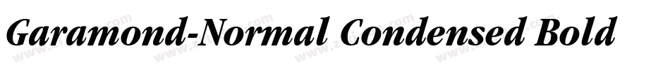 Garamond-Normal Condensed Bold Italic字体转换